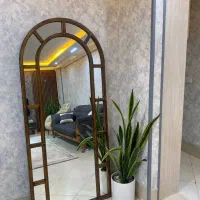 آینه پنجره چوبی