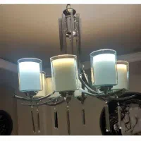 لوستر کروم مدل کارن|لوستر و چراغ آویز|اراک, |دیوار