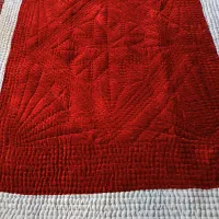 لحاف دونفره ساتن و مخمل قرمز