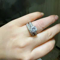 حلقه و پشت حلقه طرح جواهر