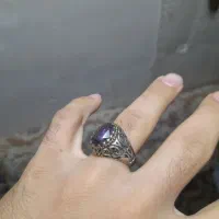 انگشتر نقره زیبا نگین توپاز