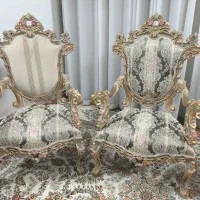 مبل سلطنتی ۷نفره کامل چوب|مبلمان خانگی و میز عسلی|اصفهان, شفق|دیوار