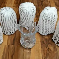 لاله لوستر کریستال ۶ عدد نو و ۱۶ عدد آویز