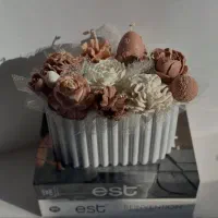 باکس گل با شمع. ساخت انواع شمع و گیفت های مناسبتی