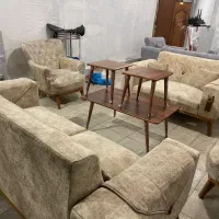 مبل چستر ۷نفره بامیز عسلی مناسب جهیزیه