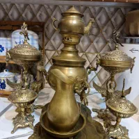 سرویس سماور و شکلات خوری برنز