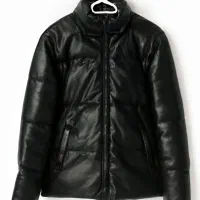 کاپشن چرم اورجینال جونی جنس xl