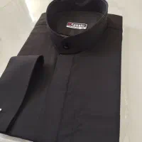 پیراهن مردانه مشکی  تترون بروجرد
