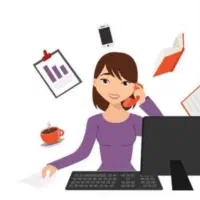 تعدادی نیروی کار خانم منشی