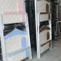 تخت دوطبقه فلزی مدل کلبه|تخت و سرویس خواب|تربت‌حیدریه, کاشانی|دیوار