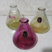 یک سبزی خوردکن  وکوزه سفالی و3گلدون رنگی