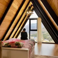 رزرو کلبه سوئیسی لاکچری چوبی جکوزی ویو جنگلی|اجارهٔ کوتاهمدت ویلا و باغ|رامسر, |دیوار