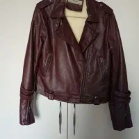 کت چرم رنگ عنابی درحدنو سایز۴۲|لباس|رشت, خمیران زاهدان|دیوار