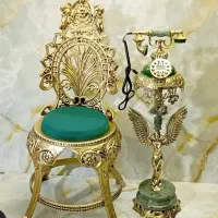 برنز تلفن رومیزی ایستاده برنج برنزی برنجی