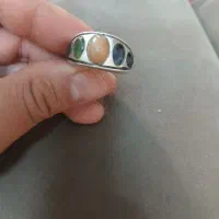 انگشتر نقره ۵ جواهر