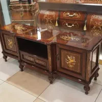 میز تی وی چوب راش معرق