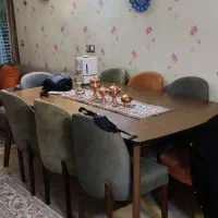مبل راحتی 8نفره به همراه ناهارخوری 8نفره وآباژور|مبلمان خانگی و میز عسلی|تهران, شهرآرا|دیوار