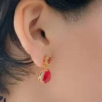 گوشواره وارداتی ژوپینگ آبکاری طلا