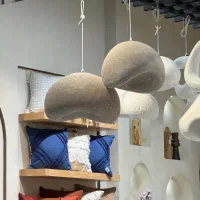 لوستر آینه قدی میز و آباژور پاپیه ماشه