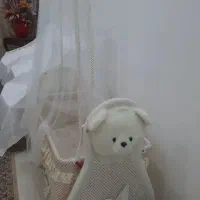 گهواره عکس بالا رنگ  آبی ارسالم میکنم