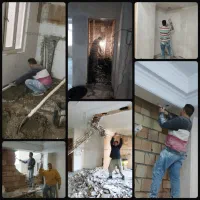 گچخاک سفید گچکار گچبری بنایی بازسازی تخریب کلی جزی|خدمات پیشه و مهارت|آبسرد, |دیوار