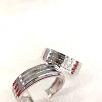 انگشتر ازدواج آبکاری طلا سفید