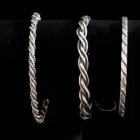 دستبند بنگل نقره دست ساز