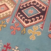 فرش رنگ فیروزه ای