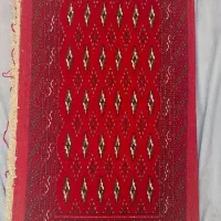 پشتی ترکمنی دست بافت و دو عدد قالیچه ترکمنی