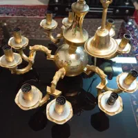 لوستر ۱۰ شاخه ی طلایی|لوستر و چراغ آویز|قزوین, |دیوار