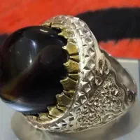 جهارتا انگشتر نقره عقیق یمنی سیاه|جواهرات|اهواز, عین ۲|دیوار