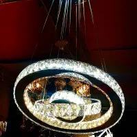 لوسترکلیپسی ۳۰ سانت کریستالی تابش فروز شرق|لوستر و چراغ آویز|مشهد, خین عرب|دیوار