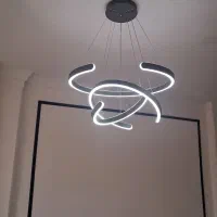 لوستر مدرن طرح بیضی و نعلی سه تیکه