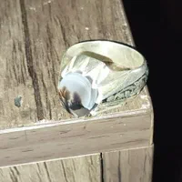 یاقوت برمه نقره مهردار رکاب جوندار قلمه زنی