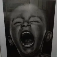 نقاشی سیاه قلم|تابلو، نقاشی، عکس|رباط‌کریم, رباط‌کریم|دیوار