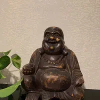 بودای ثروت چوبی دستساز