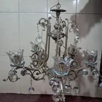 حباب یا  لاله کریستال خارجی لوستر برنزی|لوستر و چراغ آویز|تهران, شهادت|دیوار