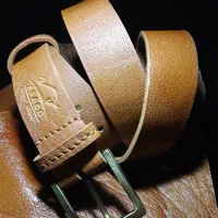 کمربند چرم طبیعی گاومیشی دست دوز تک لا|کیف، کفش، کمربند|کرج, اصفهانیها|دیوار