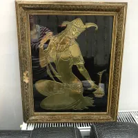 مس کار دست با قاب خاتم بسیار قدیمی|صنایع دستی و سایر لوازم تزئینی|لاهیجان, گلستان|دیوار