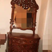 تختخواب دونفره ست کامل چوب راش سالم