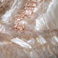 روتختی دو نفره حریر طلایی رنگ|سرویس روتختی|فرخشهر, |دیوار