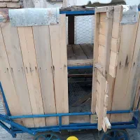 چهارچرخ.همراه‌باقفس.دوطبقه|لوازم جانبی حیوانات|شوط, |دیوار