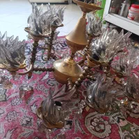 لوستر قدیمی برنجی ...|لوستر و چراغ آویز|مشهد, توس (بلوار توس)|دیوار