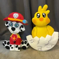 عروسک سگ های نگهبان و جوجه