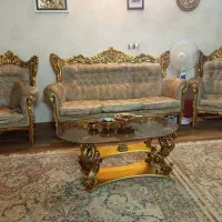 مبل استیل 9 نفره با میز عسلی