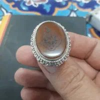 انگشتر نقره با عقیق یمنی