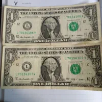 فروش دو عدد دولار ۱ دولاری سری پشت هم