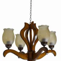 لوستر چوبی چهارشعله دارکار