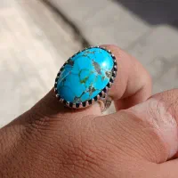 انگشتر نقره مردانه فیروزه نیشابوری