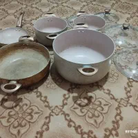 قابلمه تفلون نسوز سالم همراه ماهیتابه|ظروف پخت‌وپز|شهریار, شهرک بهاران (ویره)|دیوار